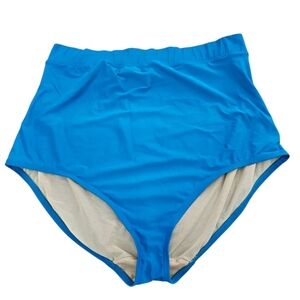 Swim By Cacique High Rise Swim Brief Blue Lane Bryant
